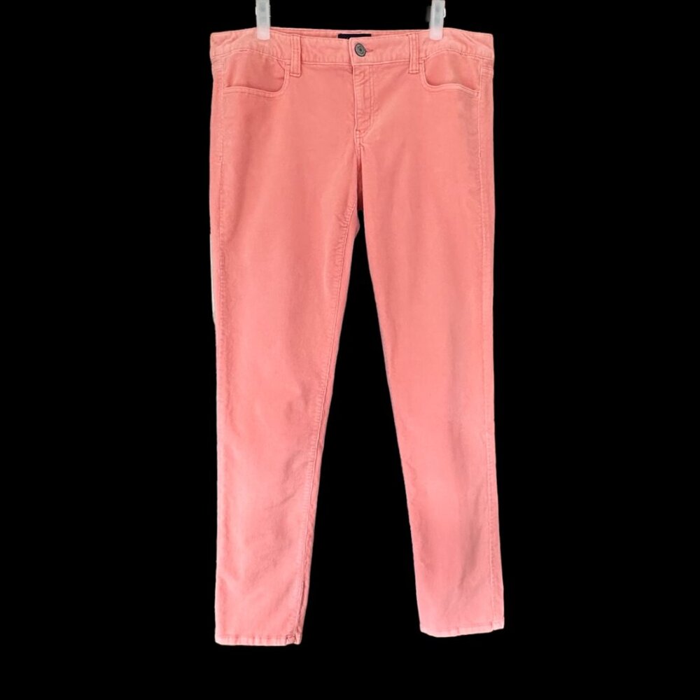 American Eagle Outfitters Pants Jeggings 14 Pink Super Stretch Low Corduroy EUC - Picture 2 of 13